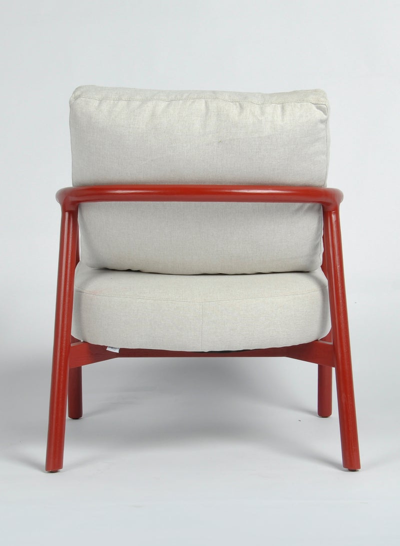 Switch - Armchair with Wood Legs - Living Room Dinning Room Chair - Grey 74*73*63cm - Image 1