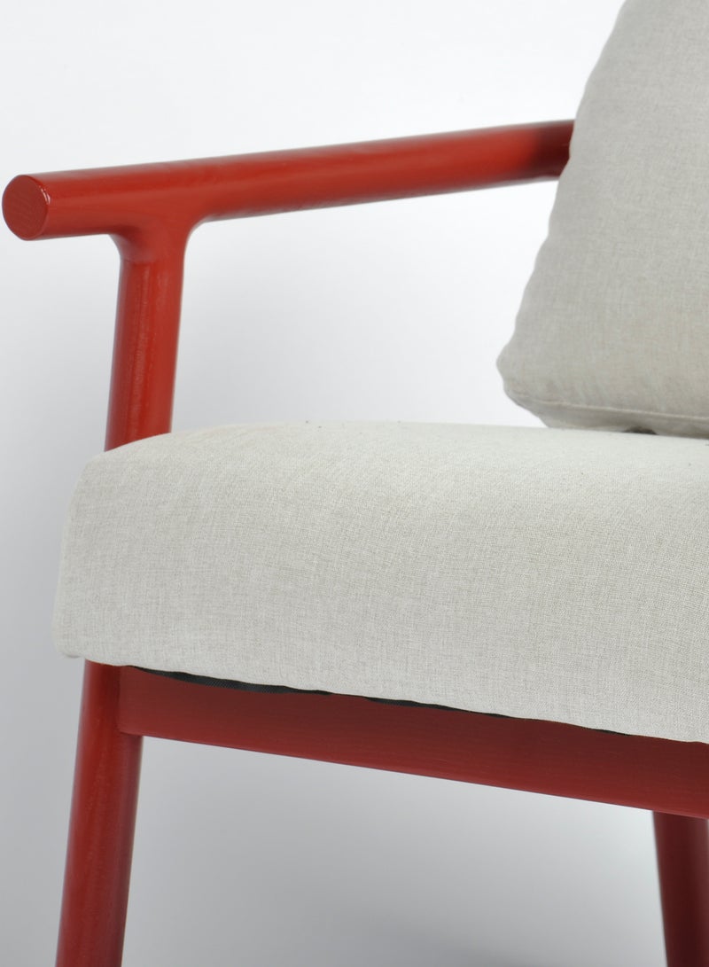 Switch - Armchair with Wood Legs - Living Room Dinning Room Chair - Grey 74*73*63cm - Image 1