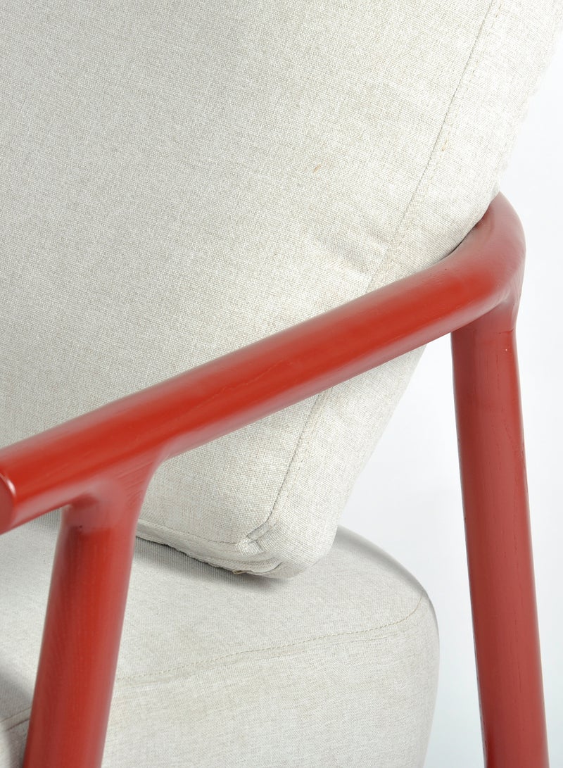 Switch - Armchair with Wood Legs - Living Room Dinning Room Chair - Grey 74*73*63cm - Image 1