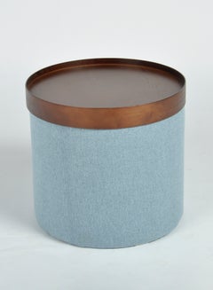 Modern Design Topper Pouf Crafted By Unique Quality Material - Floor Foot Rest And Stool Seat - Blue 47*47*40cm