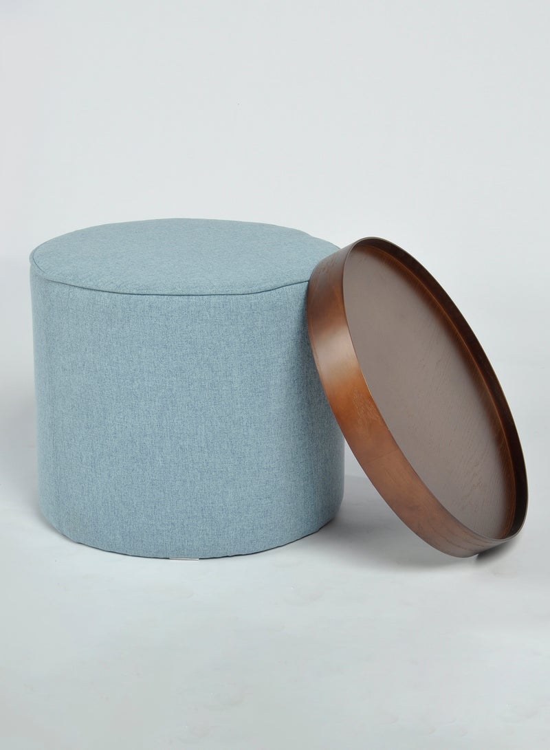 Switch - Modern Design Topper Pouf Crafted By Unique Quality Material - Floor Foot Rest And Stool Seat - Blue 47*47*40cm - Image 1