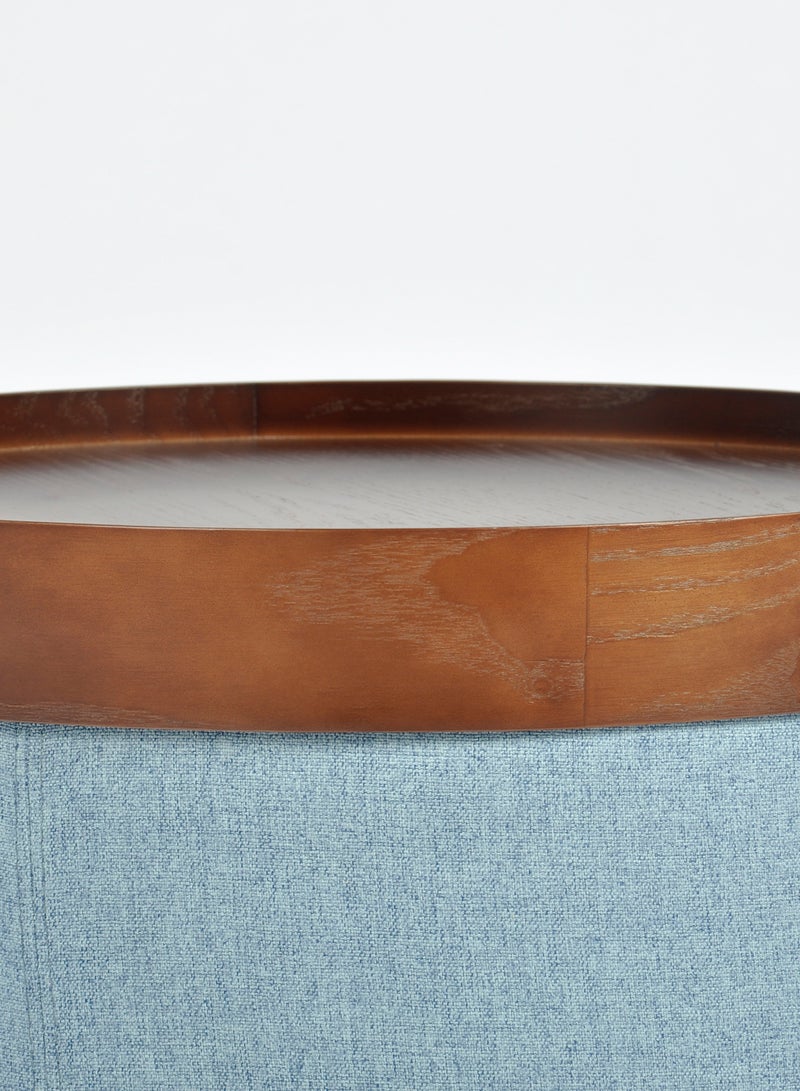 Switch - Modern Design Topper Pouf Crafted By Unique Quality Material - Floor Foot Rest And Stool Seat - Blue 47*47*40cm - Image 1