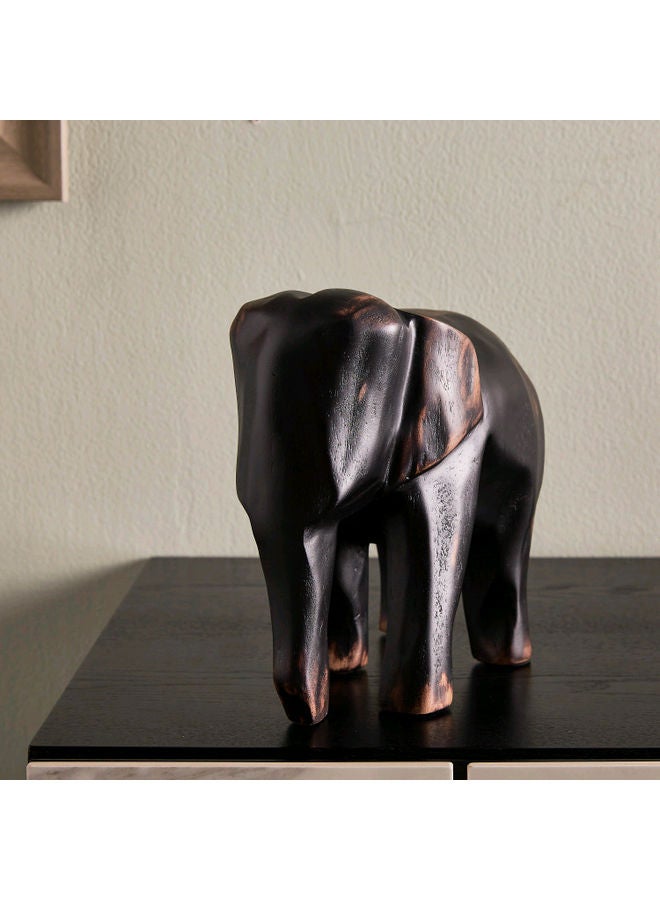 Decorative Elephant Statue Brown/Black 21.5 x 12 x 21.5cm - Image 3