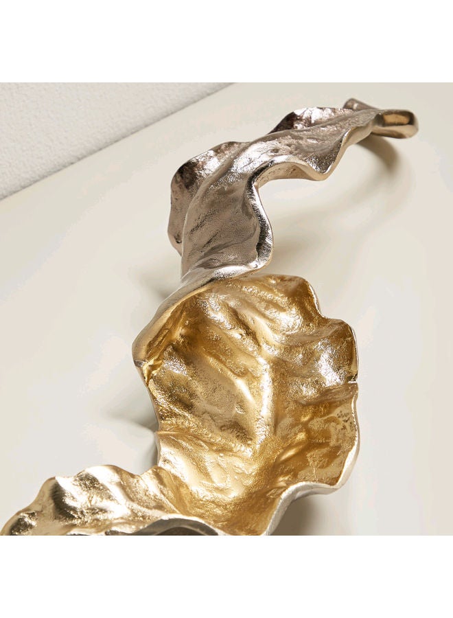 Leaf Design Decorative Ornament Golden 15.875 x 15.875 x 48.26cm - Image 3