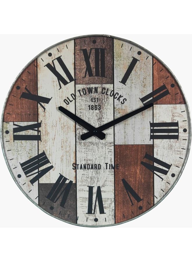 Simple Analog Wall Clock Biege 40cm 