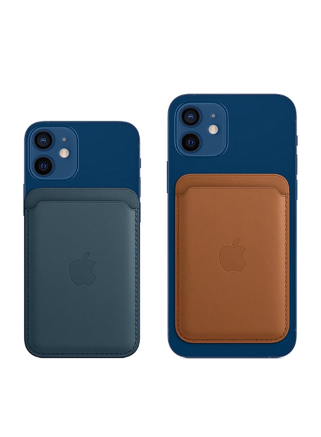 iPhone Leather Wallet with MagSafe Baltic Blue