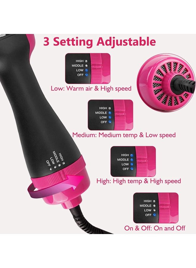 Arabest Electric Professional Hot Air Straight, Curling Hair Dryer Comb Black 34 x 7.5 x 5.5cm  - Image 3
