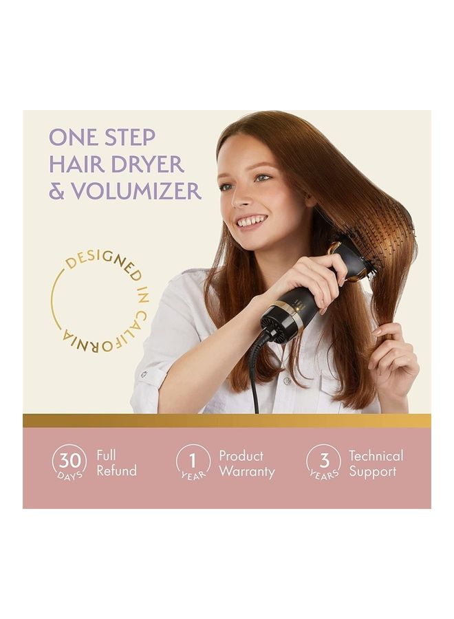 Arabest - Styler and Volumizer Brush Blow Dryer Styler for Straightening, Curling, Salon Negative Ion Ceramic Hot Air Hair Dryer Black 38 x 11.5 x 9cm - Image 1