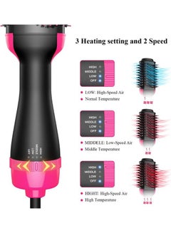 Arabest Electric Professional Hot Air Straight, Curling Hair Dryer Comb Black 34 x 7.5 x 5.5cm  - Image 3