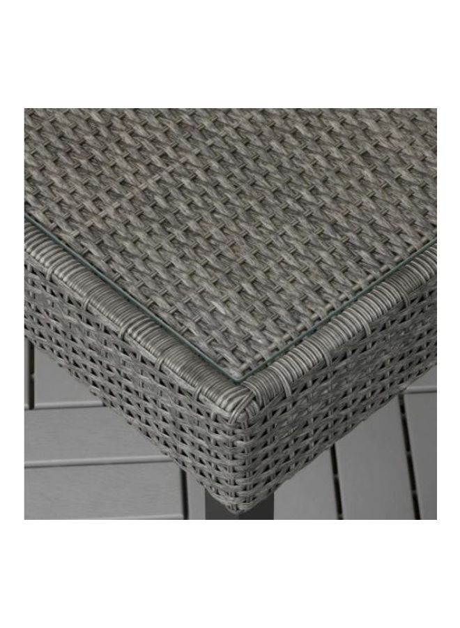 Generic - Outdoor Coffee Table Grey 92 x 62cm - Image 1