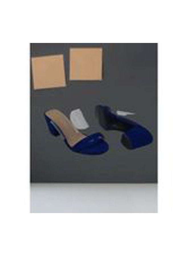 Leather Heeled Shoe Blue - Image 4