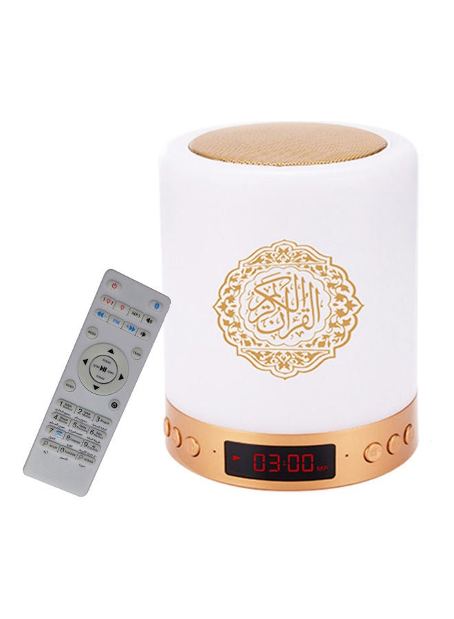 Speaker quran digital screen bluetooth with remote control and MP3 player Gold/White - v1636024030/N51713478A_1