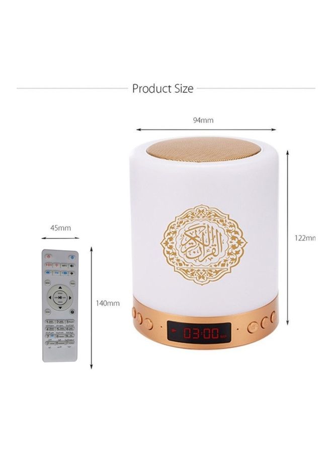 Speaker quran digital screen bluetooth with remote control and MP3 player Gold/White - v1636024031/N51713478A_5