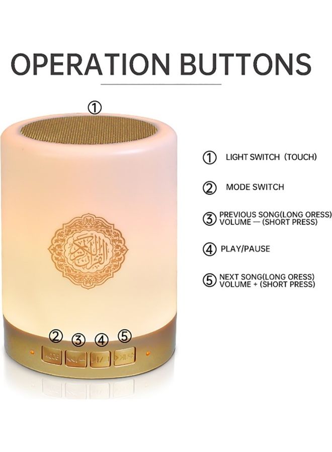Black Tiger - Speaker bluetooth quran with remote control Gold/beige - Image 1