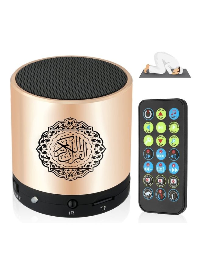 بلاك تايجر سبيكر قران مكبر صوت بلوتوث يدعم مشغل MP3 و الراديو أسود/ذهبي  - Image 2
