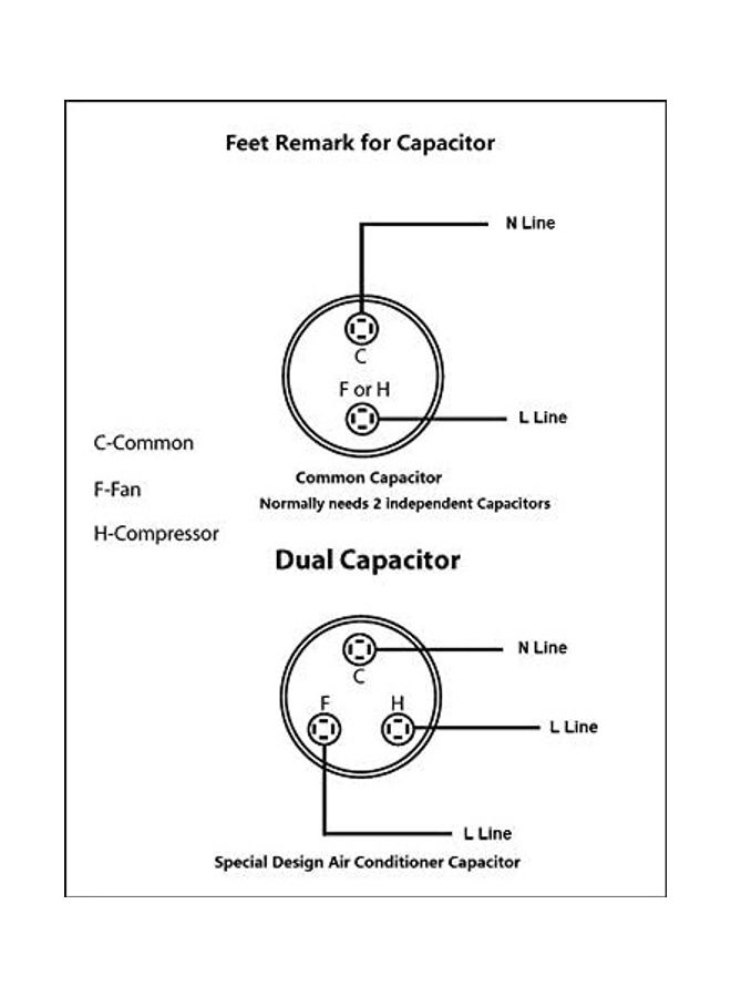 General - 25+5 MFD uF 37V Air Conditioner Capacitor Silver 3inch - Image 1