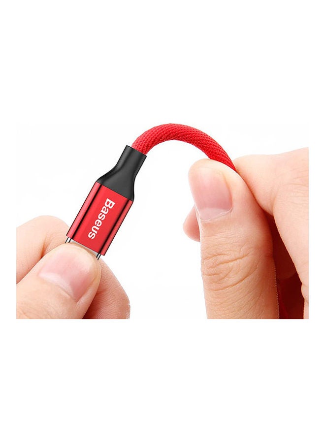 بيسوس كابل USB لهاتف أبل أحمر - Image 2