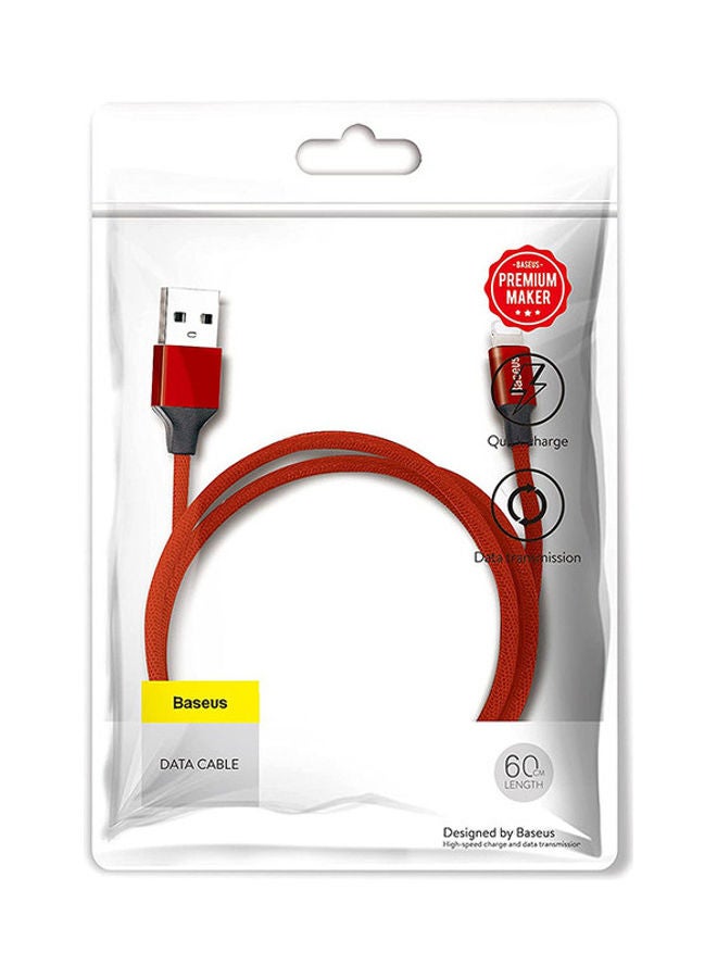 بيسوس كابل USB لهاتف أبل أحمر - Image 5