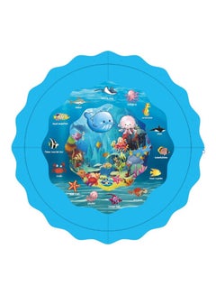 JSAITOYS Funny Splash Play Mat Inflatable Outdoor Sprinkler Pad 160x160x2.1cm  - Image 1