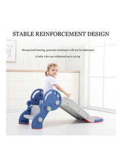 جساي تويز Safety Kids Plastic Folding Slide Toys For Indoor And Outdoor - Blue/Grey 116.5x30x50.5cm  - Image 3