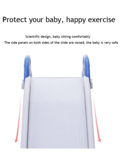 جساي تويز Safety Kids Plastic Folding Slide Toys For Indoor And Outdoor - Blue/Grey 116.5x30x50.5cm  - Image 4