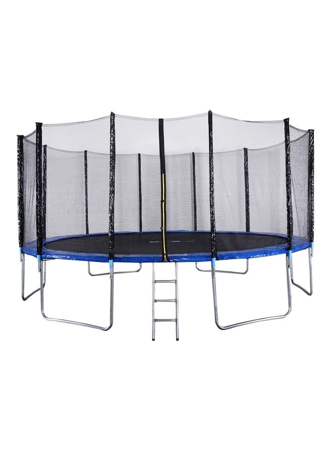 RBWTOYS Bouncy Trampoline With Enclosure Net And Poles Safety Pad Ladder Jumping Mat For Kids 16feet - Image 1