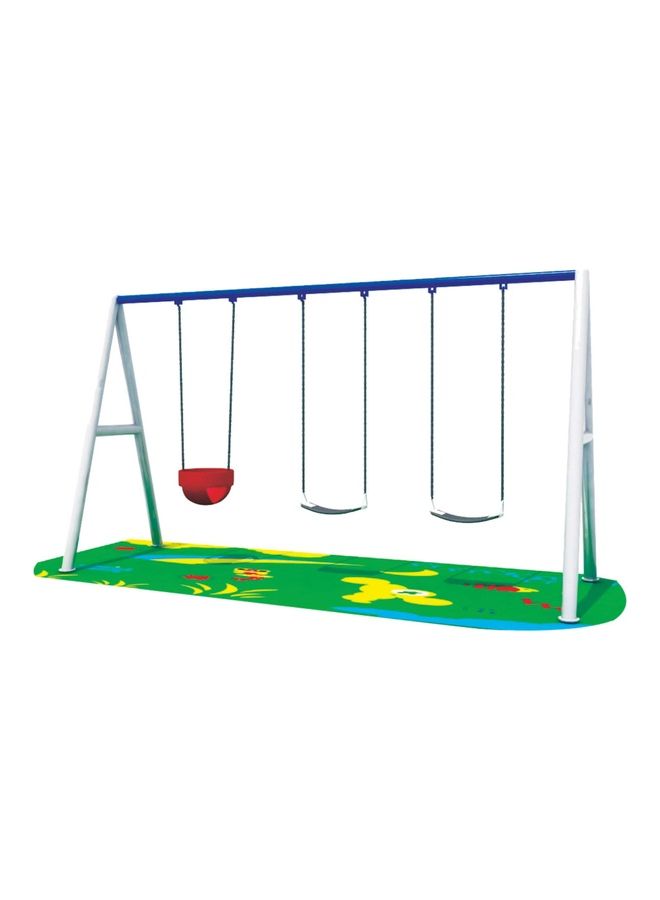 RBWTOYS 3 In 1 Outdoor Swing Set With Heavy Metal For Kids 