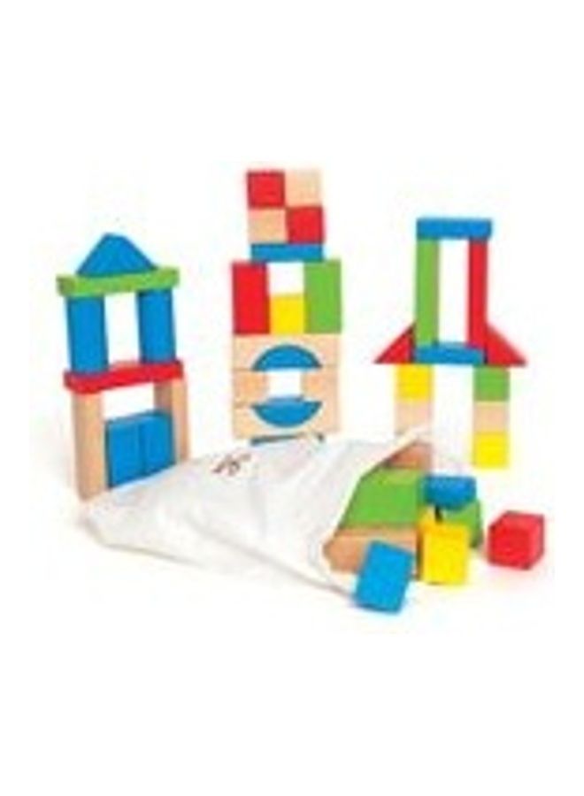 bjm9886645559333 50-Piece Wooden Block Set 50 3+ Years - Image 2