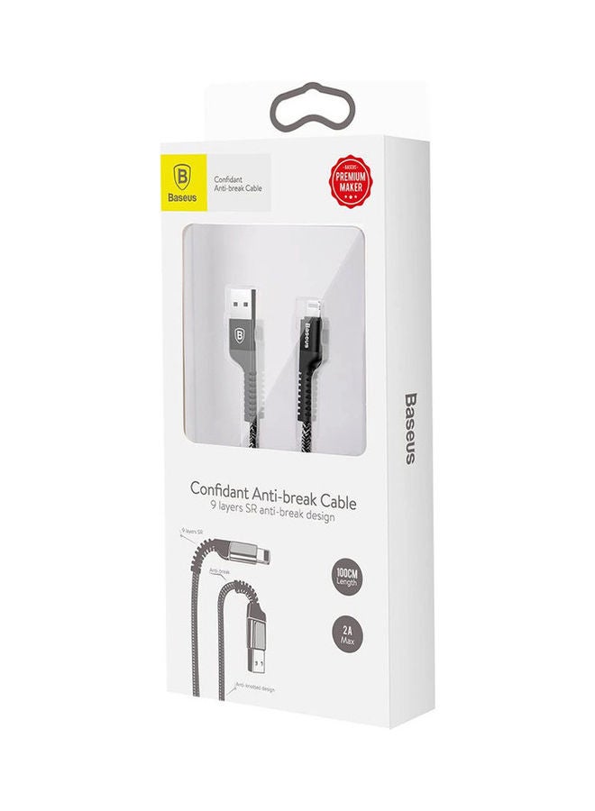 بيسوس كابل كونفيدنت مضاد للاهتراء للأجهزة التي تدعم بروتوكول IP أسود / أبيض/ فضي - Image 4