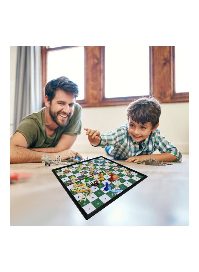 null - Portable Magnetic Snakes And Ladders Board Game Set - Image 1