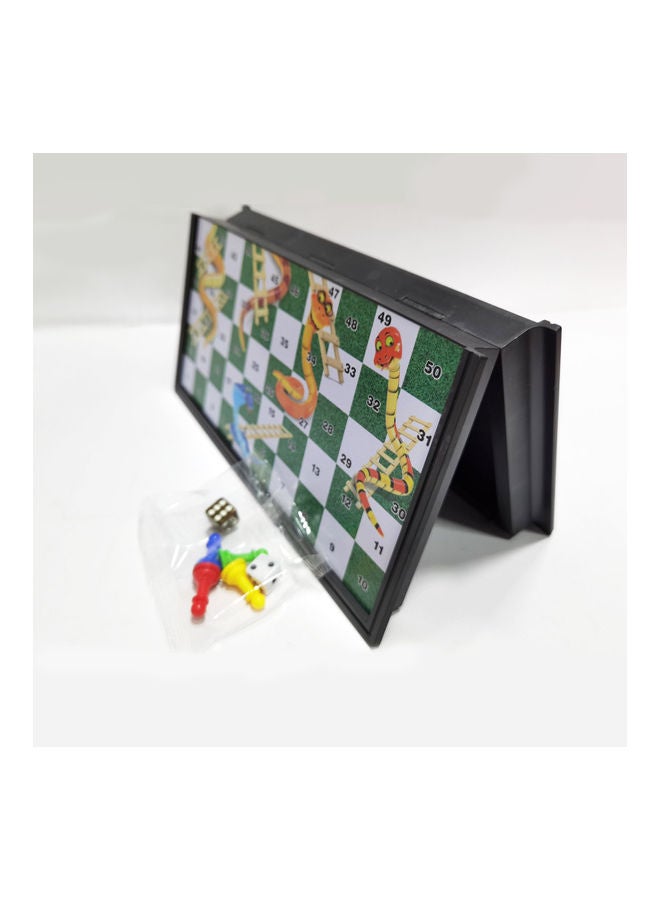 null - Portable Magnetic Snakes And Ladders Board Game Set - Image 1