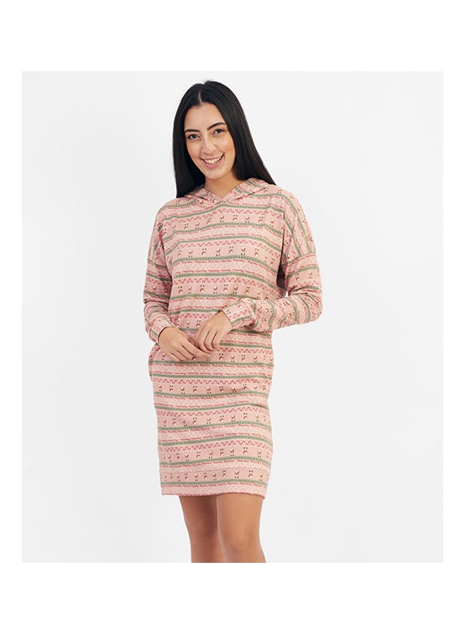Pj's Cotton Blend Round Neck Long Sleeve Nightdress Simon - Image 1