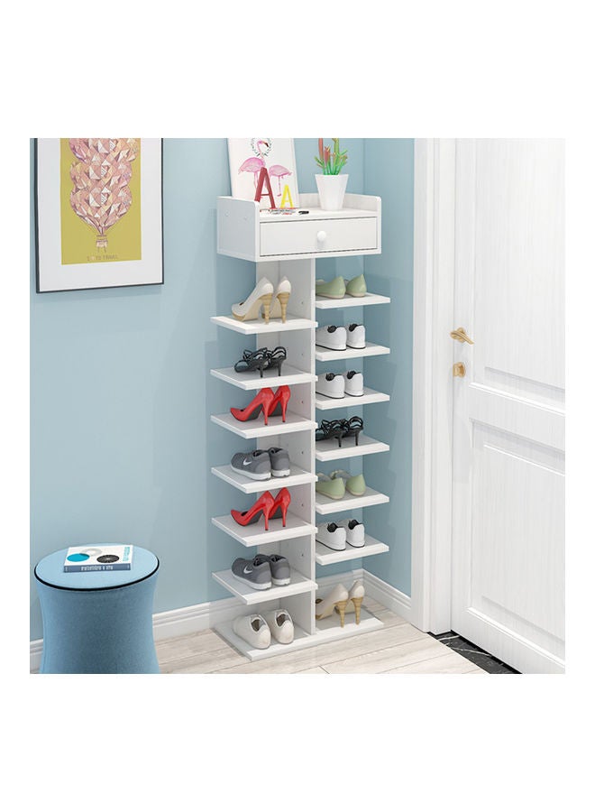 Wooden Shoes Racks Organizer White 50 x 28.5 x 121.5cm - Image 1