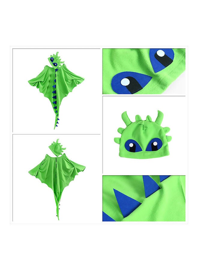 MissTiara Children's Dinosaur Cloak Hat Mask Cosplay Costume Set For 3-8 Year 120cm  - Image 2