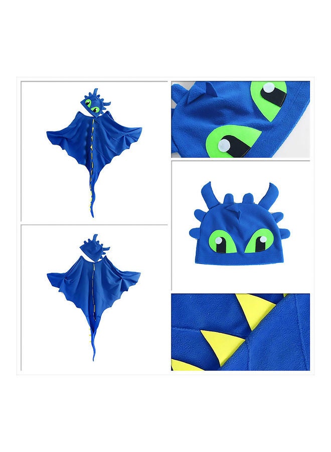 MissTiara Children's Dinosaur Cloak Hat Mask Cosplay Costume Set For 3-8Year 120cm - Image 2