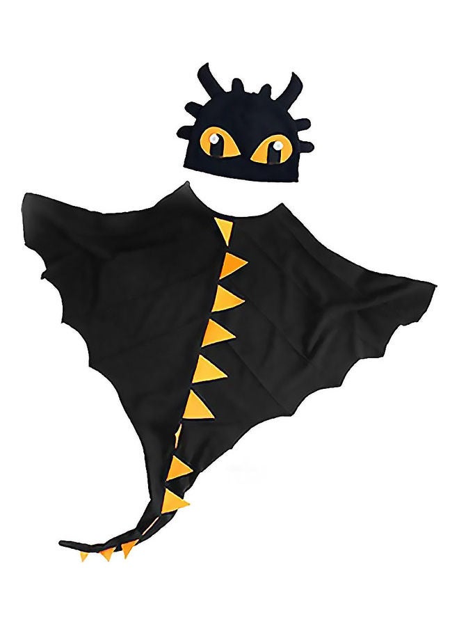 MissTiara Children's Dinosaur Cloak Hat Mask Cosplay Costume Set For 3-8Year 120cm - Image 4