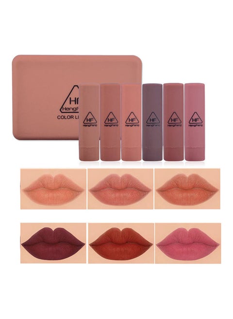 6-Piece Matte Lipstick Set Red