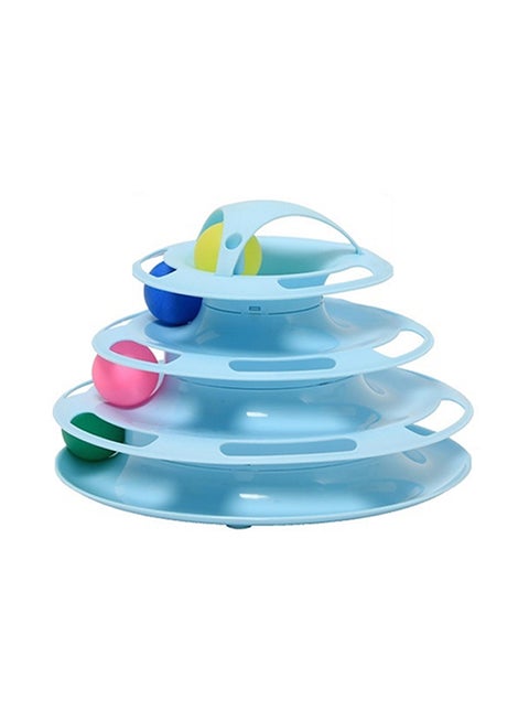 Pet Amusement Plate Cat Toy Blue 25x16x18cm