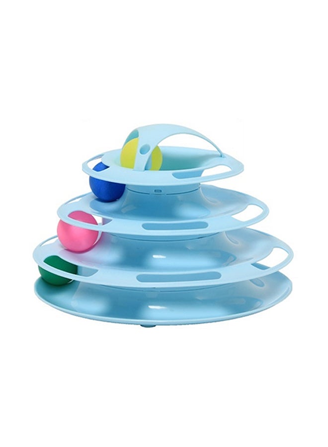 Kidle - Pet Amusement Plate Cat Toy Blue 25x16x18cm - Image 1