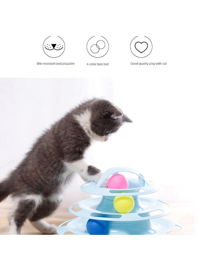 Kidle - Pet Amusement Plate Cat Toy Blue 25x16x18cm - Image 1