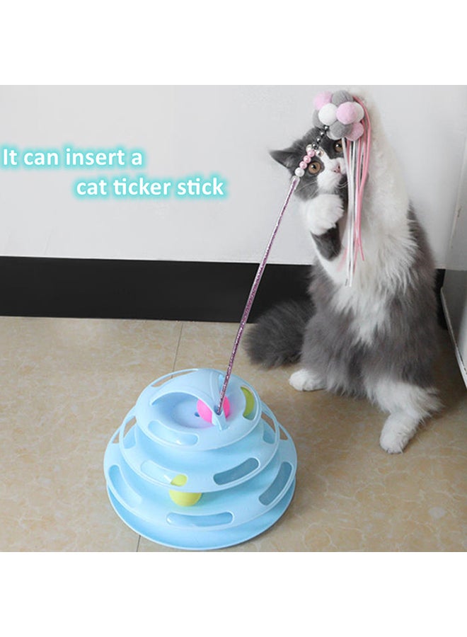Kidle - Pet Amusement Plate Cat Toy Blue 25x16x18cm - Image 1