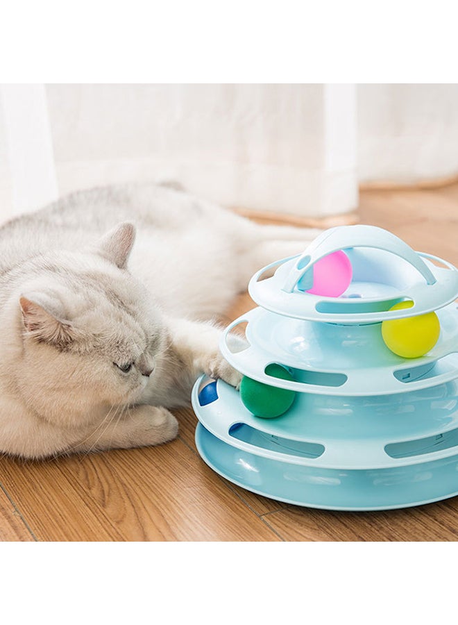 Kidle - Pet Amusement Plate Cat Toy Blue 25x16x18cm - Image 1