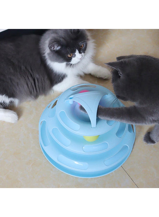 Kidle - Pet Amusement Plate Cat Toy Blue 25x16x18cm - Image 1