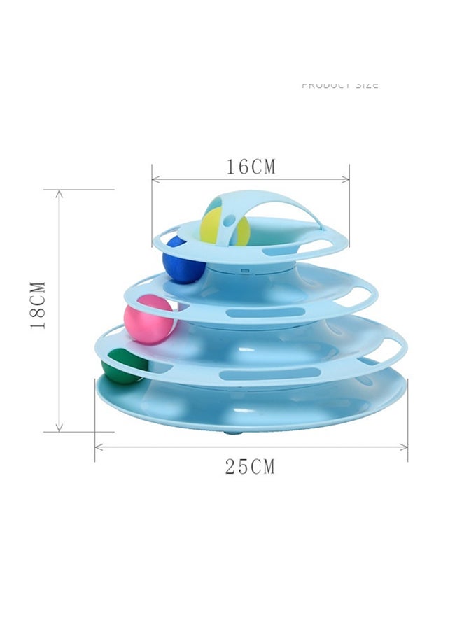 Kidle - Pet Amusement Plate Cat Toy Blue 25x16x18cm - Image 1