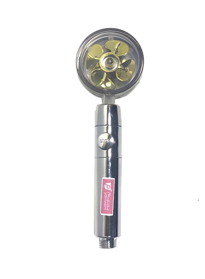 Yameem 360° Rotating Power Shower Head Silver/Gold 26cm - Image 1