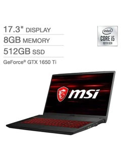 إم اس أي لابتوب GF75 10SCSXR بشاشة IPS مقاس 17.3 بوصة بدقة كاملة الوضوح ومعالج كور i5 10300H الجيل العاشر/ ذاكرة رام سعة 8 جيجابايت/ محرك أقراص SSD سعة 512 جيجابايت/ بطاقة رسومات إنفيديا جيفورس GTX 1650 Ti سعة 4 جيجابايت/ نظام تشغيل ويندوز 10 هوم/ إصدار عالمي اللغة الإنجليزية  - Image 4