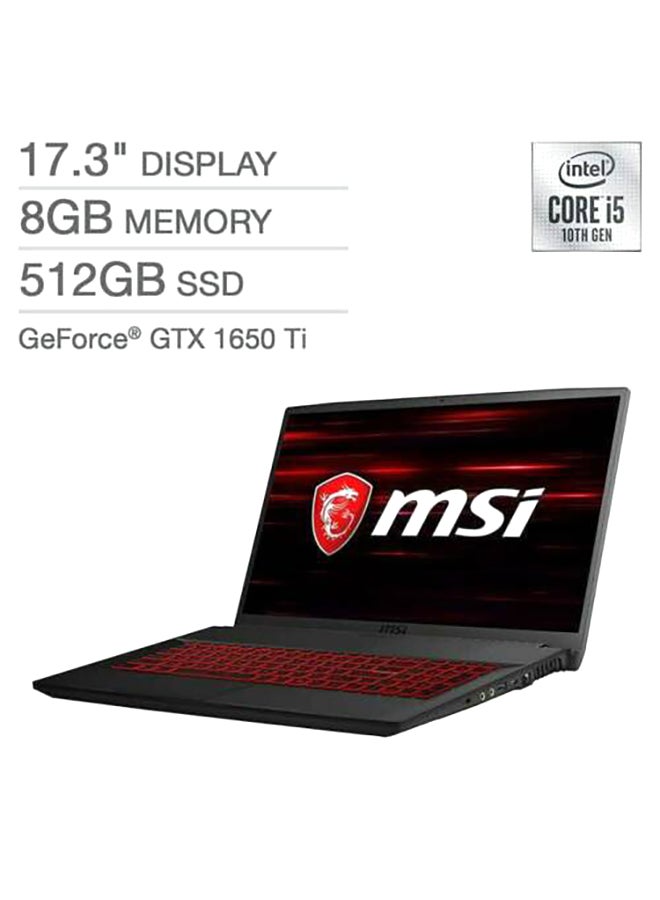 MSI GF75 10SCSXR Laptop With 17.3 Inch IPS Full HD Display, 10th Gen Core i5 10300H Processor/8GB RAM/512 GB SSD/NVIDIA GeForce GTX 1650 Ti 4GB Graphics/Windows 10 Home /International Version English Aluminum Black  - Image 4