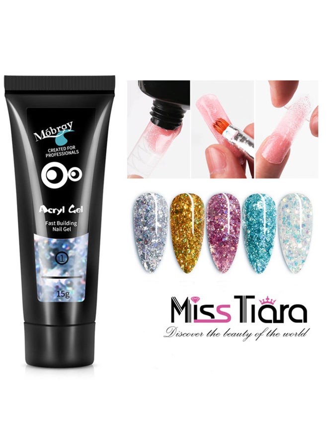 MissTiara Acrylic Fast Building Nail Gel 09 Red  - Image 2