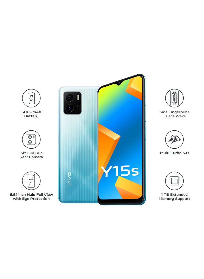 vivo - Y15s Dual SIM Wave Green 3GB RAM 32GB 4G LTE - Middle East Version - Image 1
