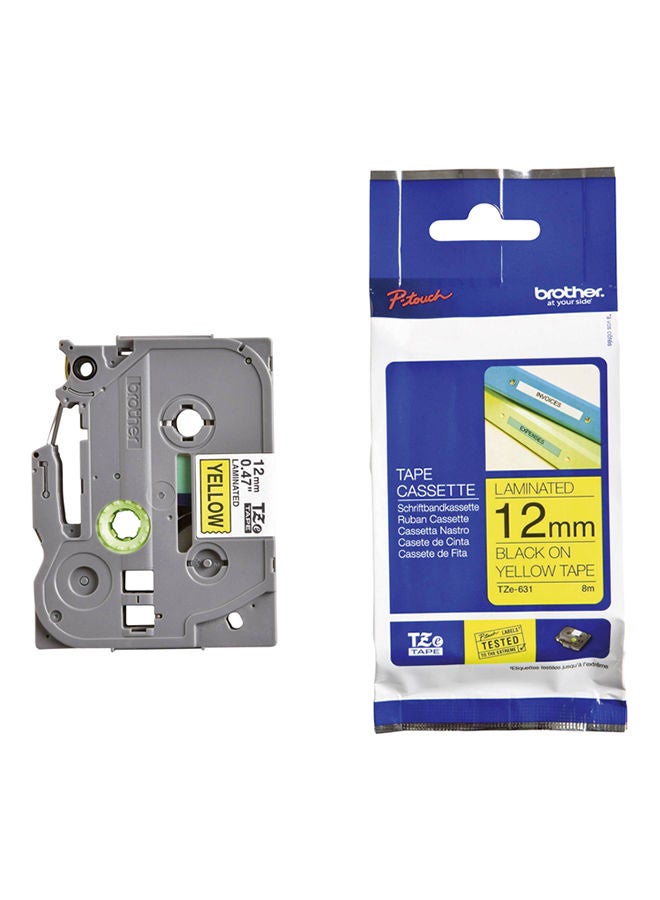 brother Label Tape TZE-631 Black-Yellow